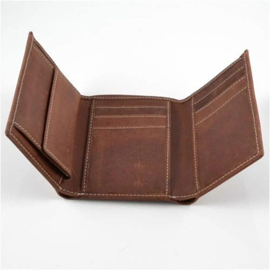Tan Leather 3-Fold Wallet - Premium & Spacious