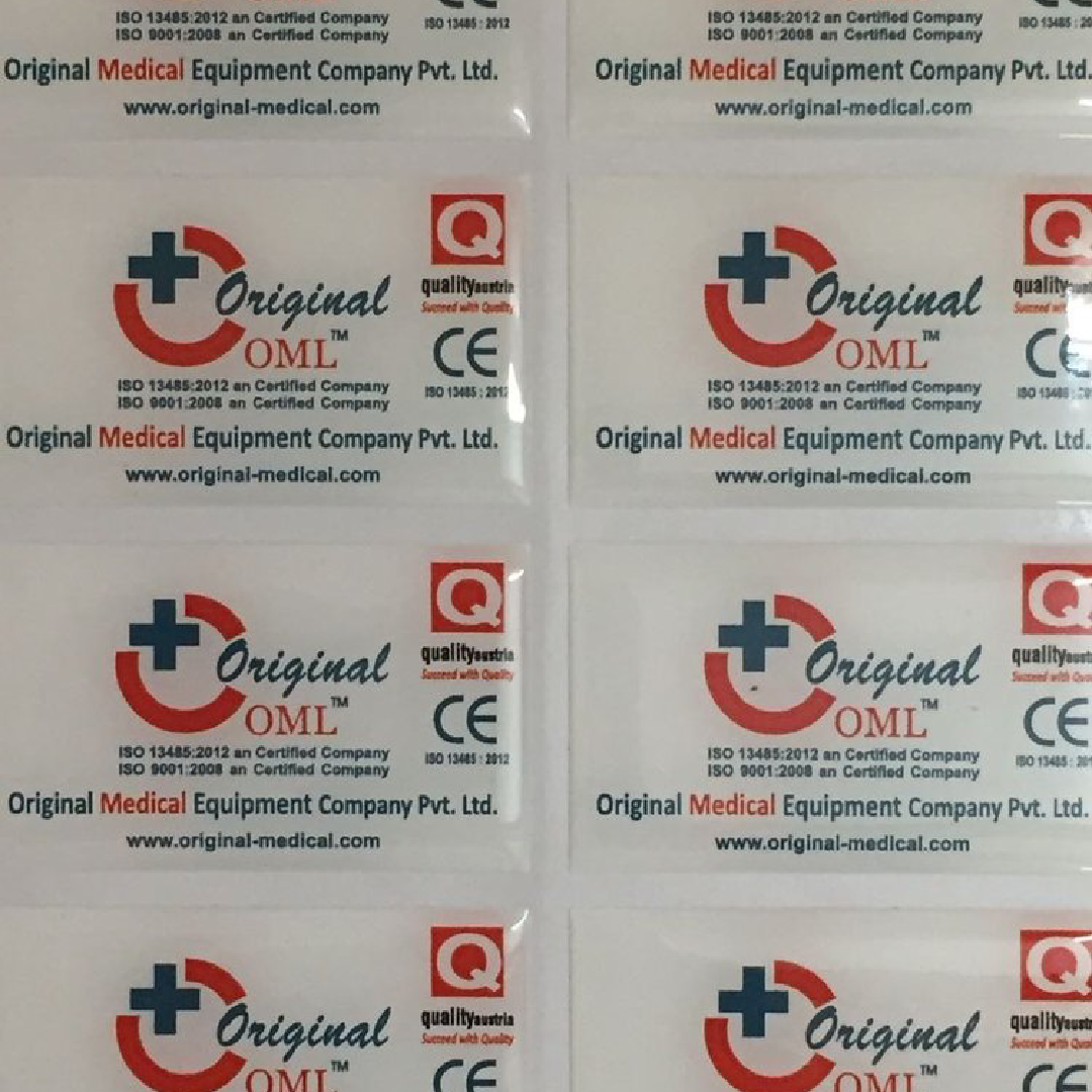 White Plastic Dome Sticker