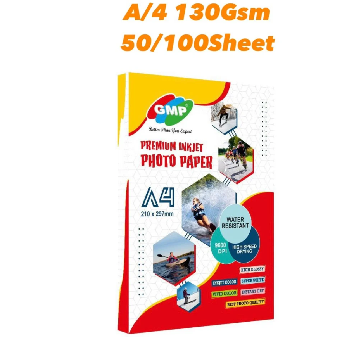 GMP 130gsm A4 Inkjet Photo Glossy Paper -50 Sheet, For Photography, Packaging Size: 212X299MM