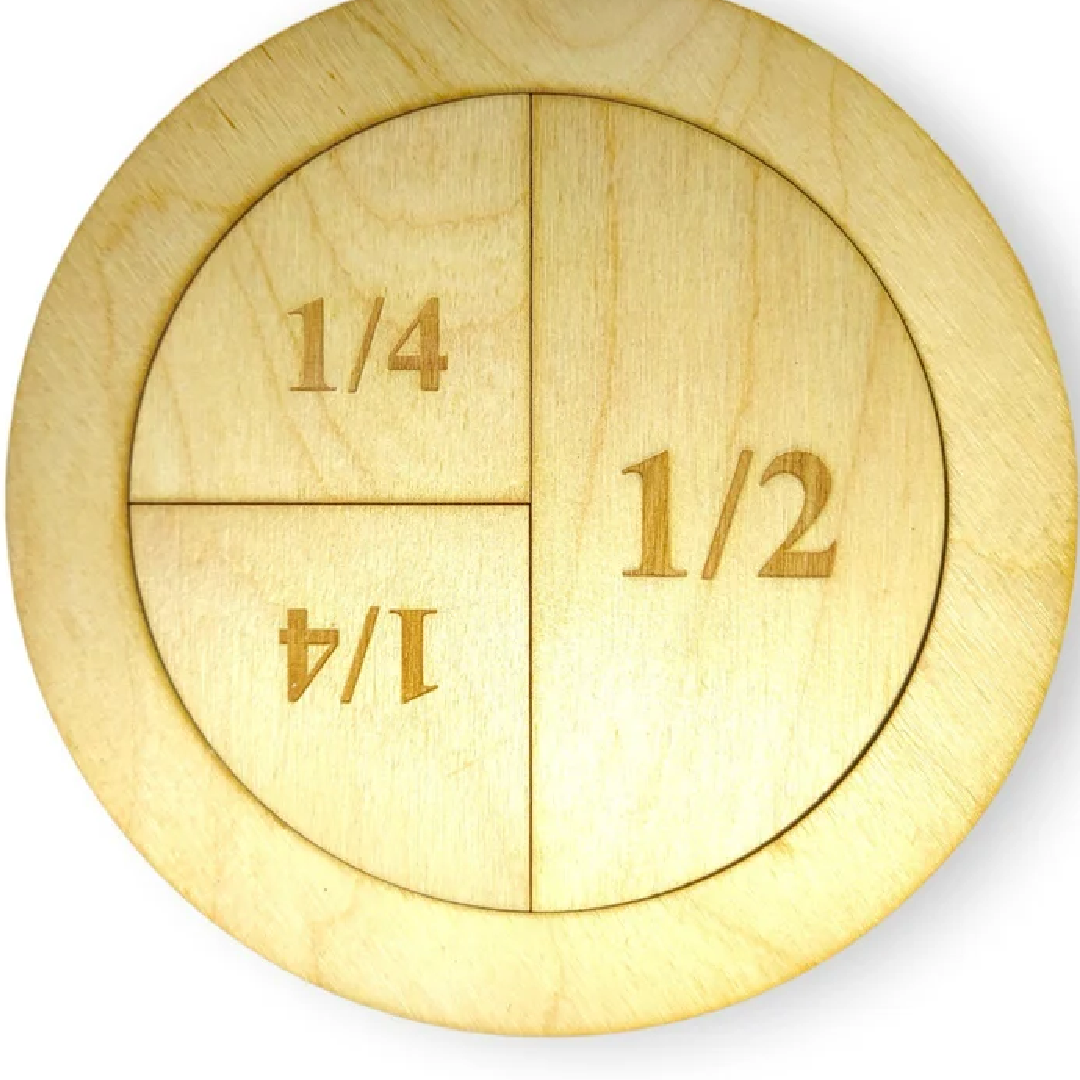 Wooden Fraction Board, Child Age Group: 4-6 Yrs