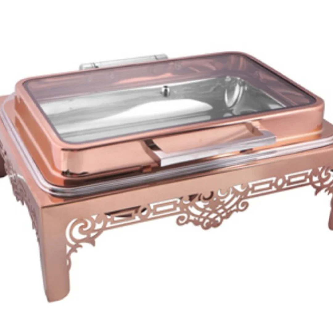 Copper Cheffo Maharaja Design Chafing Dish, For Restaurant