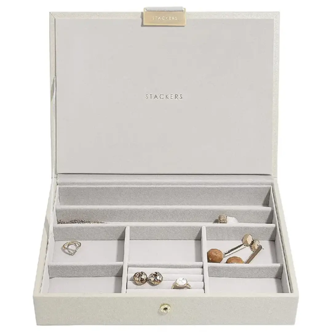 Stackers Classic Statement Earring Layer – Oatmeal Jewelry Storage | Wholesale from US