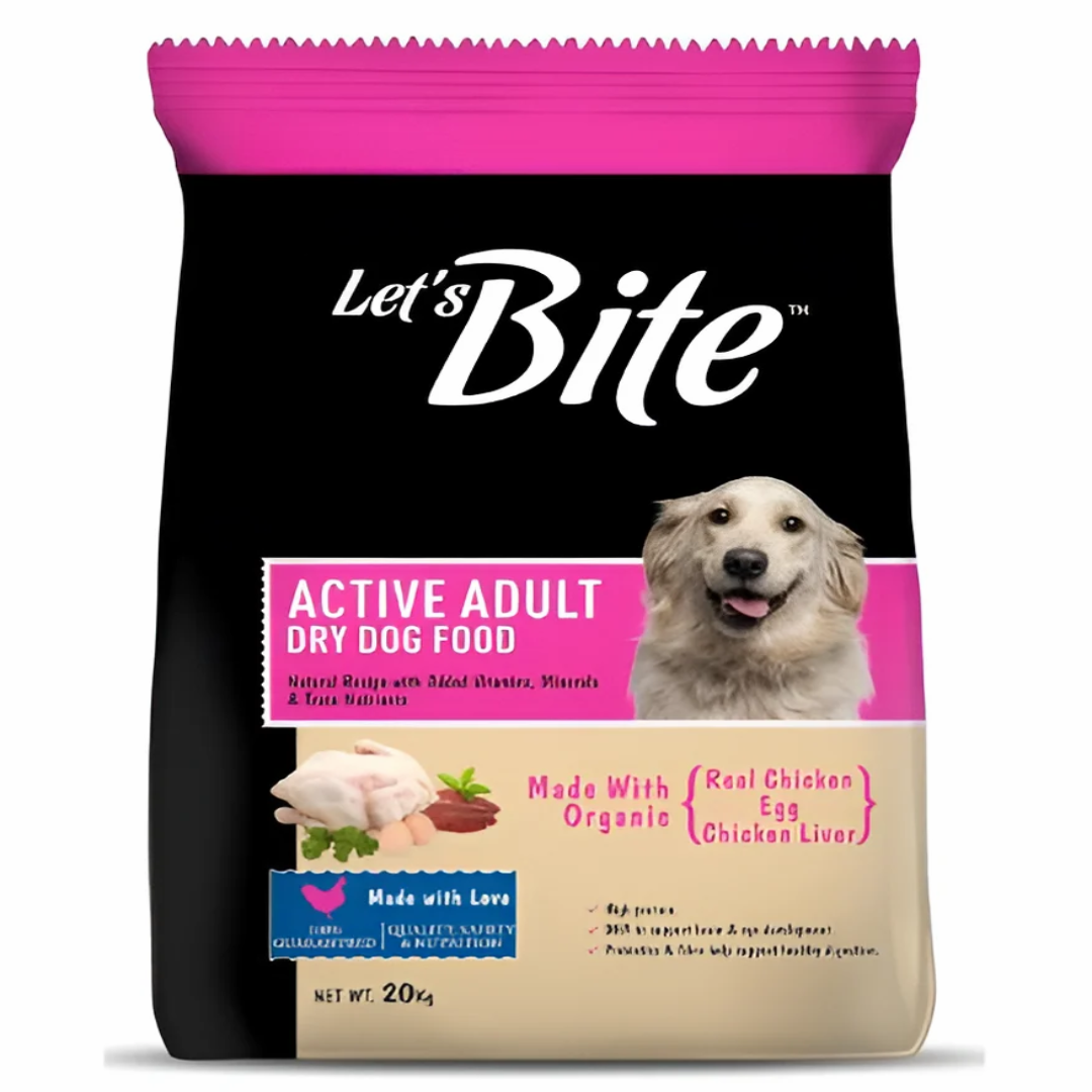 20 Kg Let's Bite Active Adult Dry Dog Food