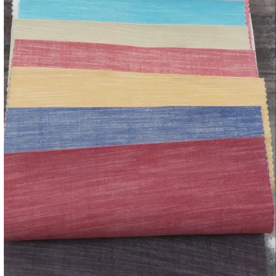 Cotton Linen Weft Cotton Slub Plain Linen Fabric for Comfortable Clothing 