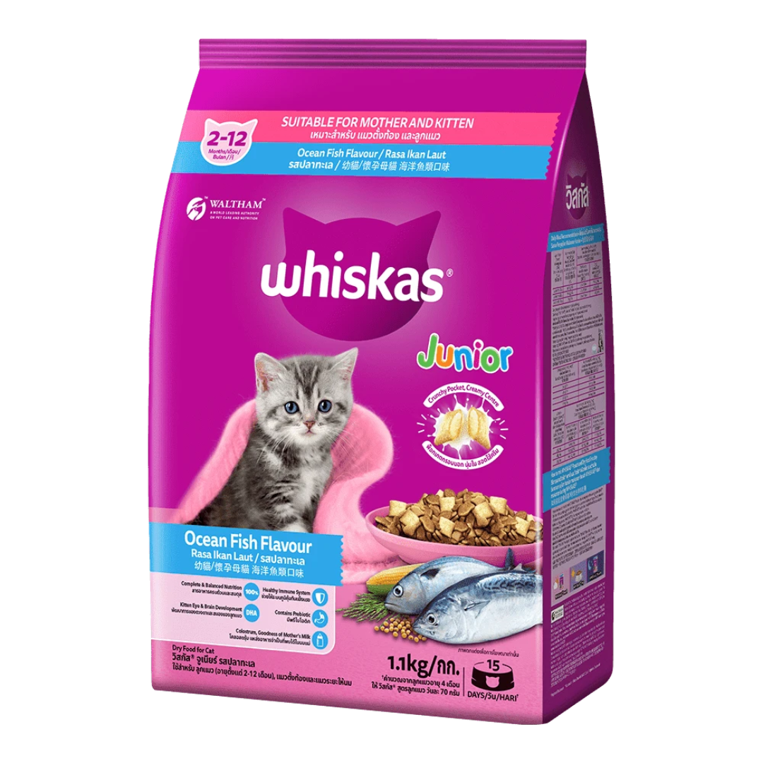Whiskas Junior Ocean Fish Specialty Cat Diet 450g Complete Nutrition for Growing Kittens