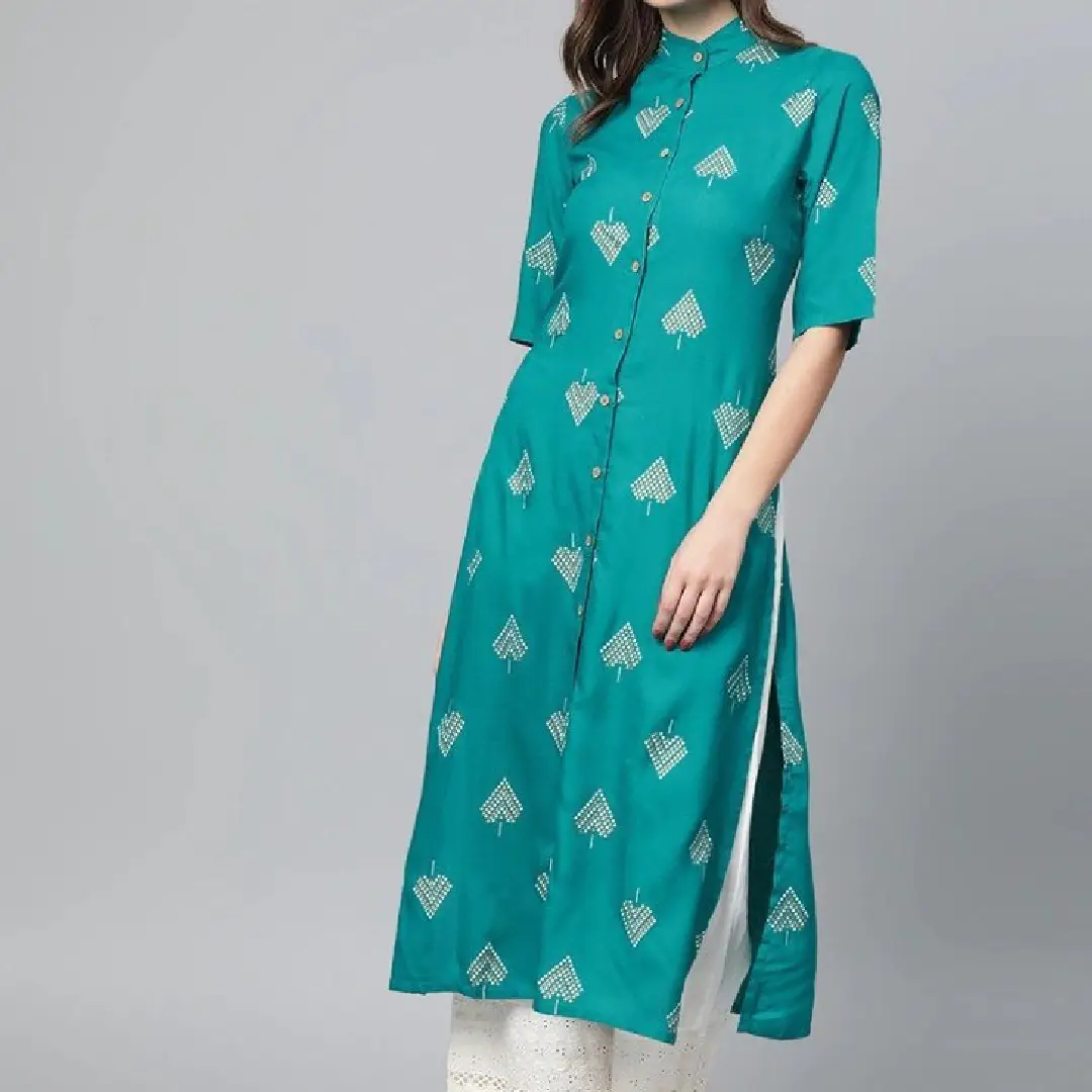 Ladies Designer Printed Cotton Kurti – Trendy & Comfortable