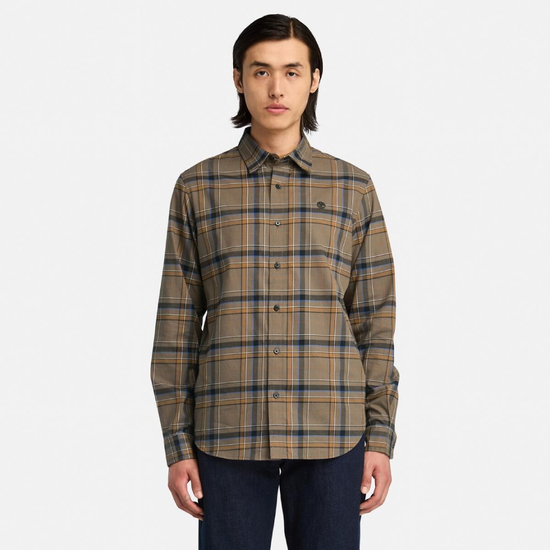 Men’s Twill Check Long Sleeve Shirt – Casual Wear | Malaysia Supplier
