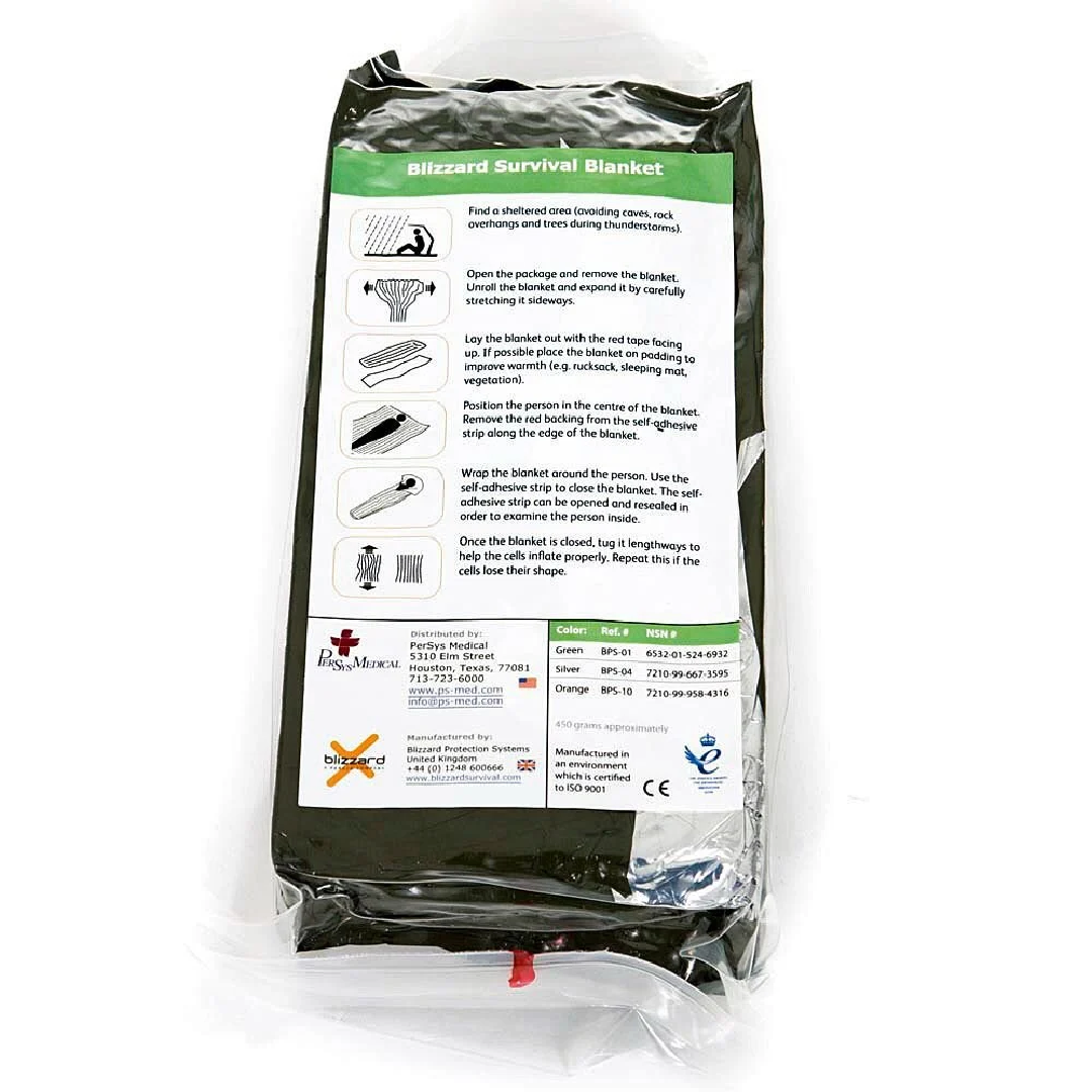 Olive Green Reflexcell Blizzard Survival Emergency Blanket