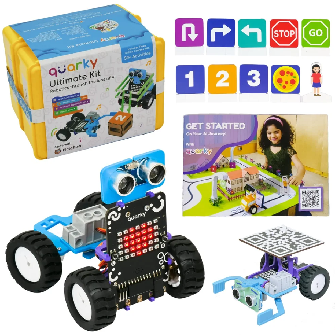 Quarky Ultimate Kit | Advanced Ai Robot Toy Kit For 7+ Year Kids With Mechanical Construction & Model Making | Learn Robotics With 50+ Interesting Ai & Ml Projects