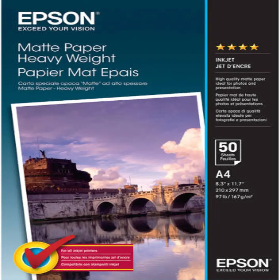 Epson Matte Inkjet Photo Paper A4 – 50 Sheets Supplier | UAE