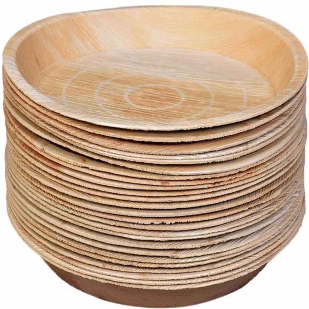 Wholesale Supplier of 6 inches Round Areca Leaf Plates