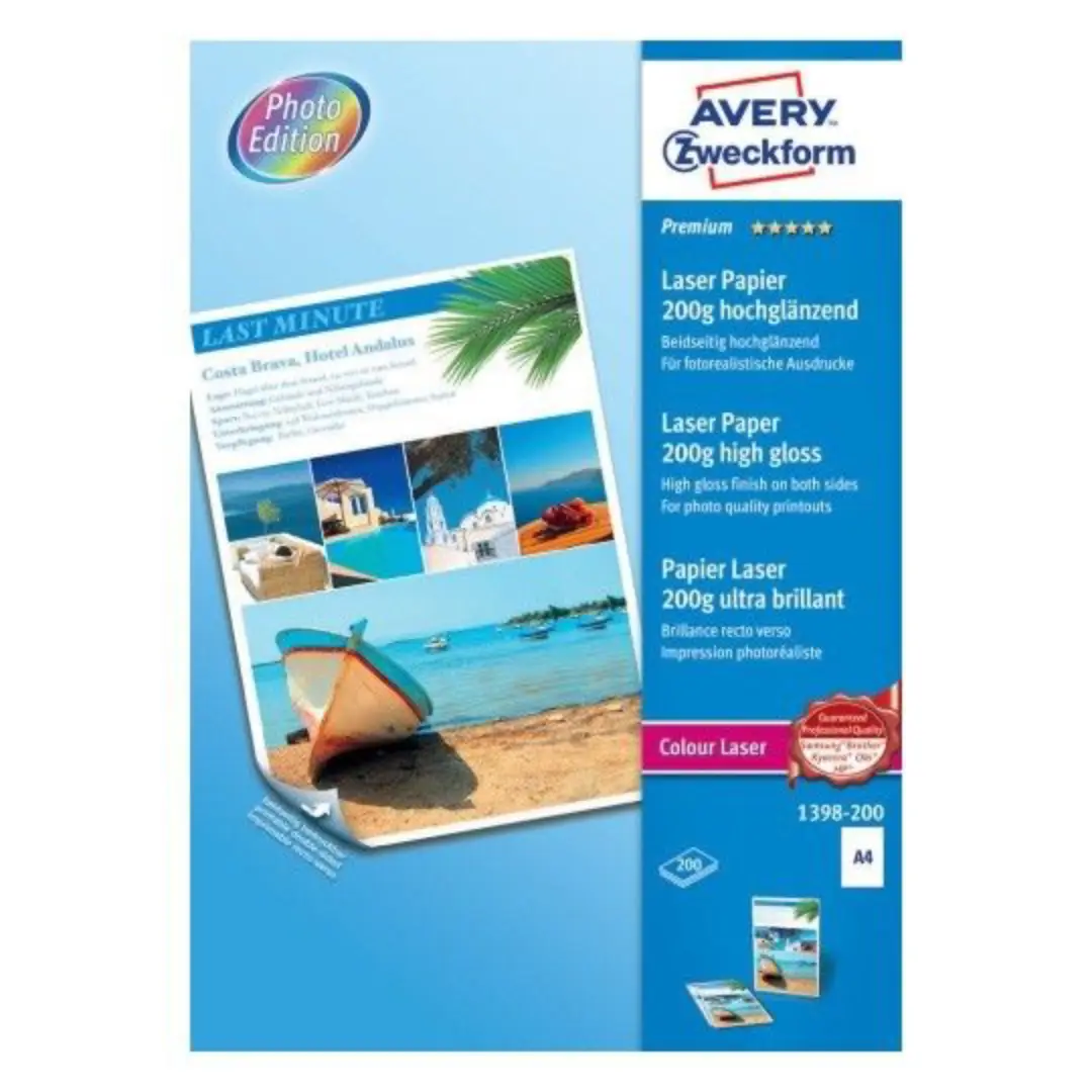 Avery 1398-200 Laser Photo Paper A4 – Glossy Paper Supplier | UAE