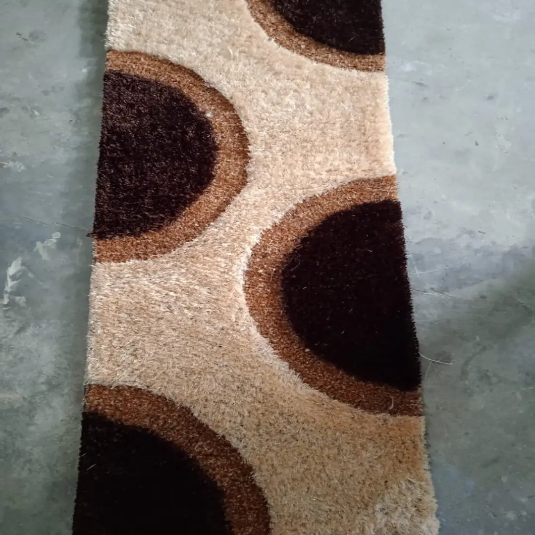 Cotton Brown Bedside Runner Mat, For Floor, Rectangular – Wholesale Supplier