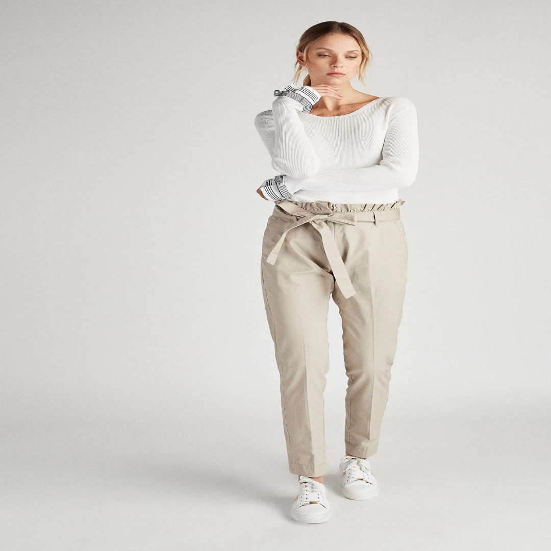 Women's Organic Cotton Slim Fit Chino Trousers – Everyday Wear | Malaysia Wholesaler