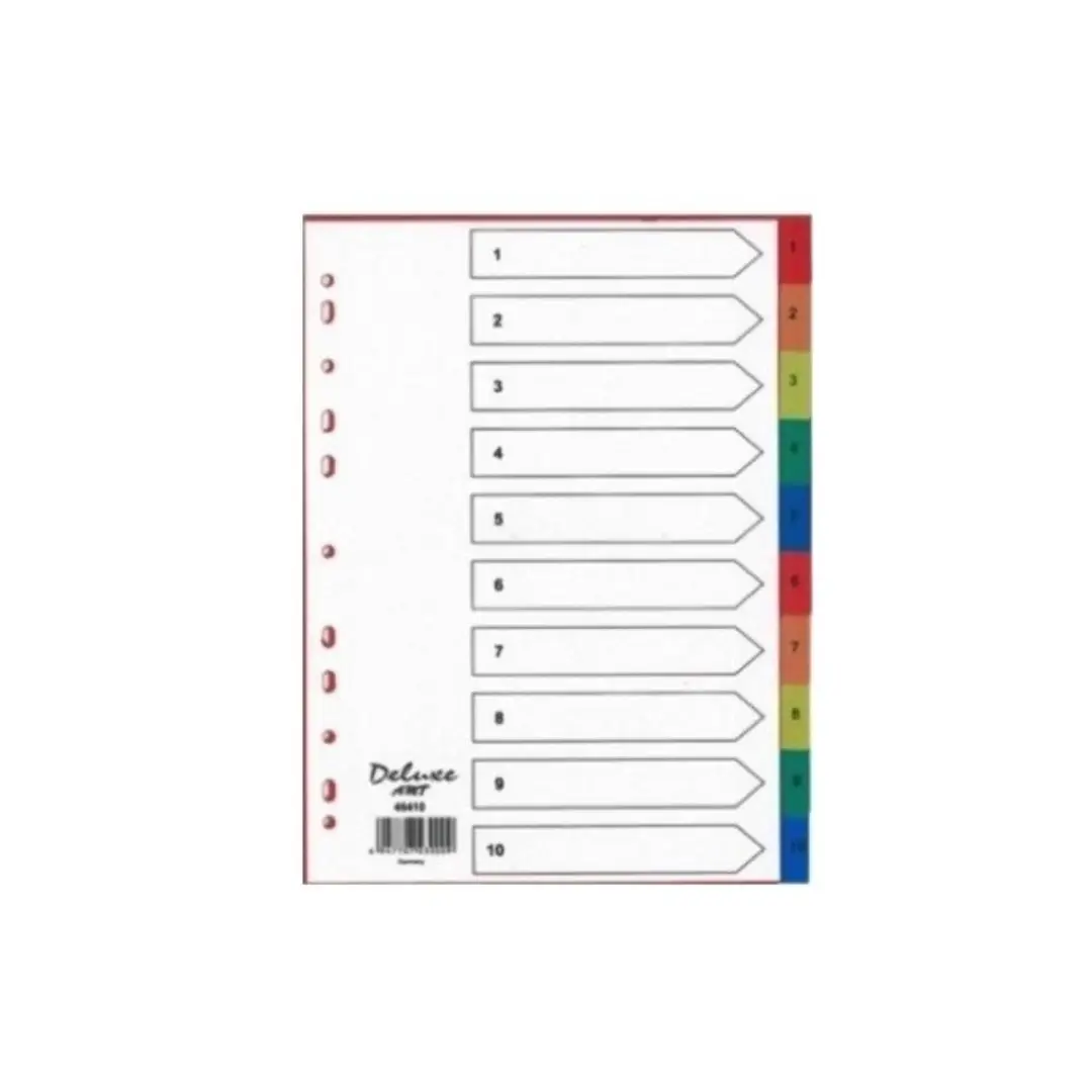 A4 Deluxe Manila Dividers 1–10 Office UAE Supplies