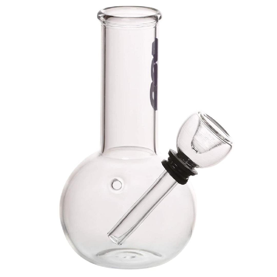 Stylish Moksha 8-Inch Bend Mini Glass Hookah Bong for Smooth Smoking