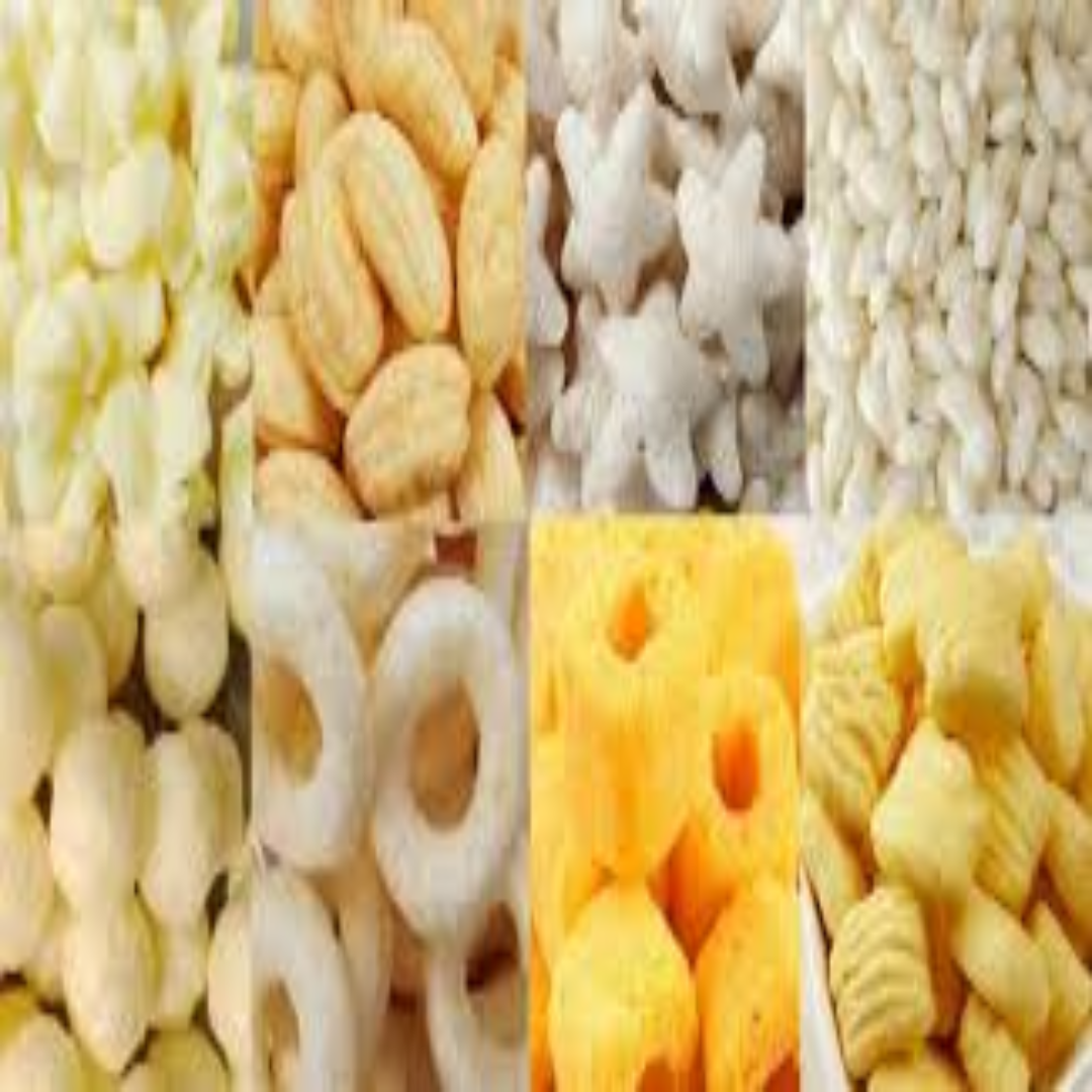 Rice Puffed Snacks Expanded for Crunchy Anytime Munching