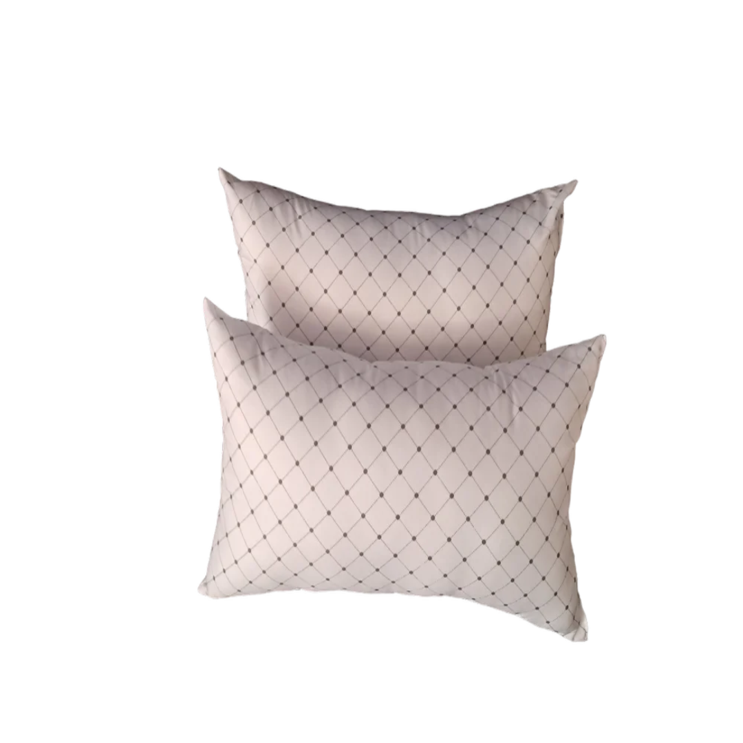 Polyester White Printed Decorative Pillow