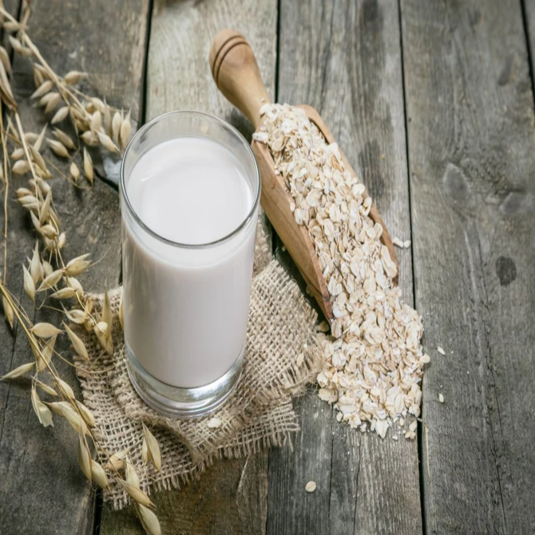 Oat Milk Plant Based Dairy Free Milk Alternative Rich in Fiber Calcium for Vegan Healthy Lifestyle