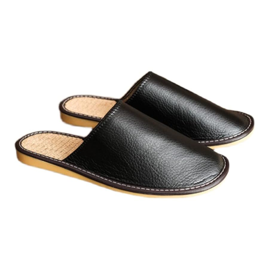 Unisex Leather Slippers For Home Comfort