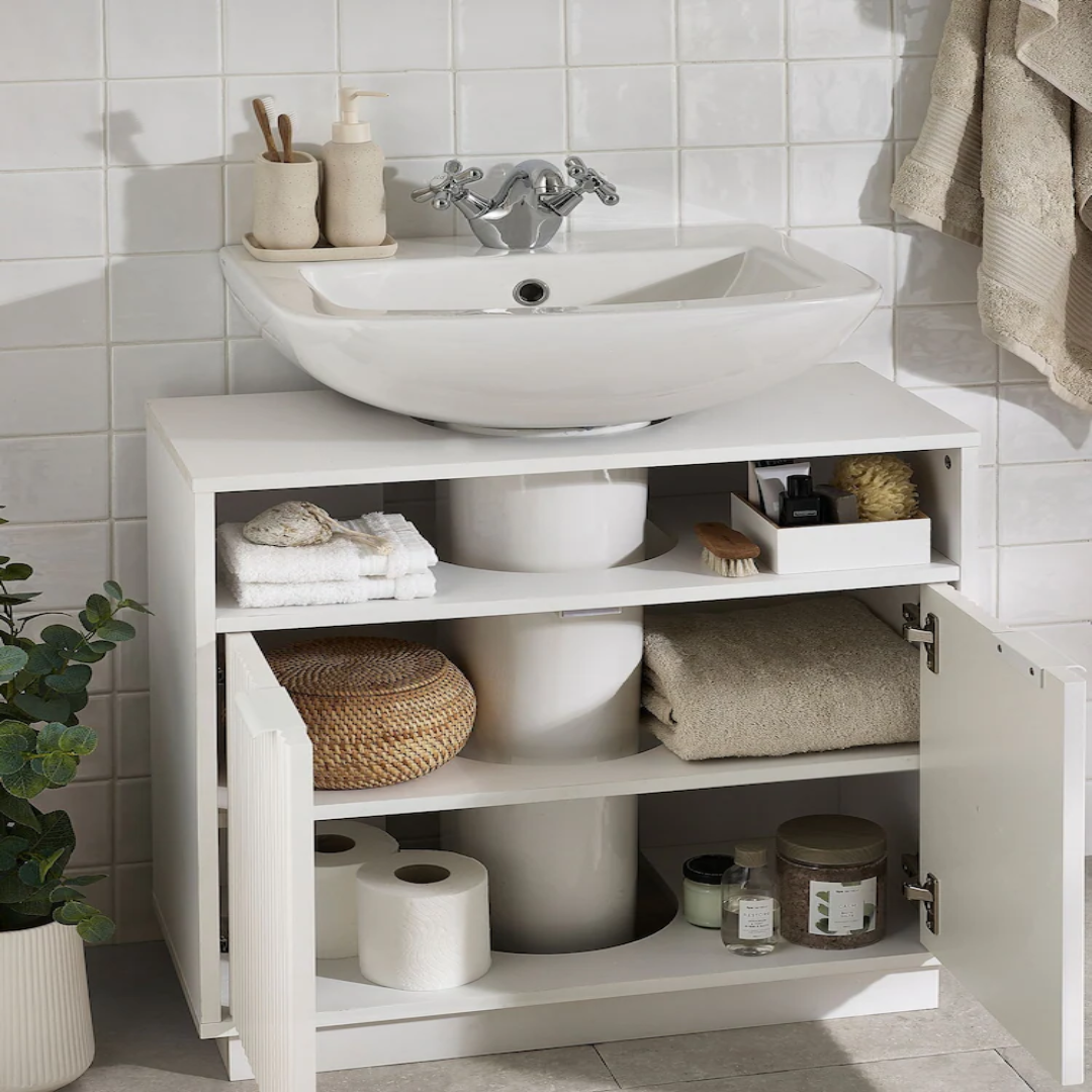 Under-Sink Storage Organizer Adjustable Kitchen and Bathroom Cabinet Space Saver Rack
