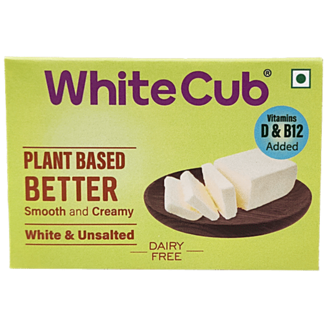 White Cub Plant Based Margarine - Smooth, Creamy, White & Unsalted, 200 g