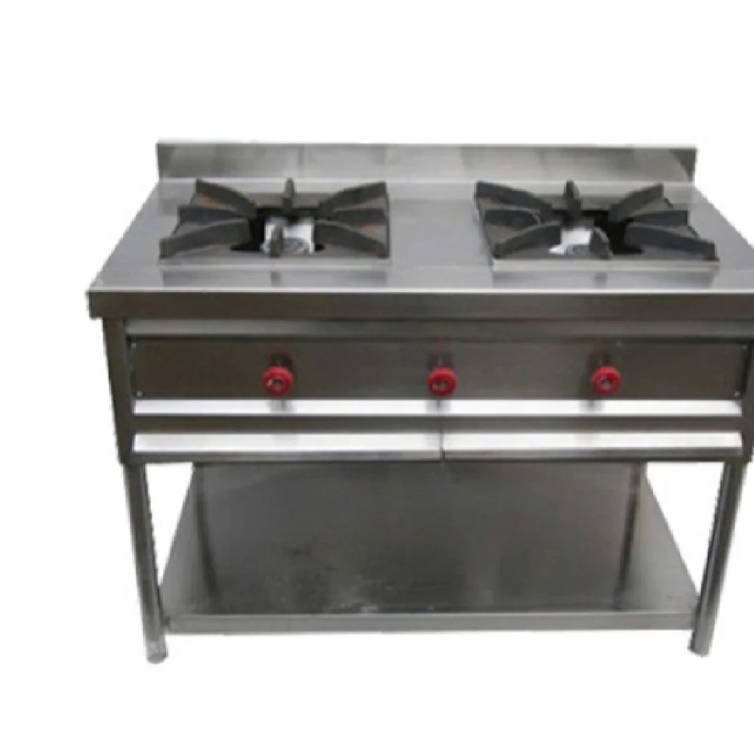 Stainless Steel 2 Burner Cooking Range, For Hotels and Restaurants