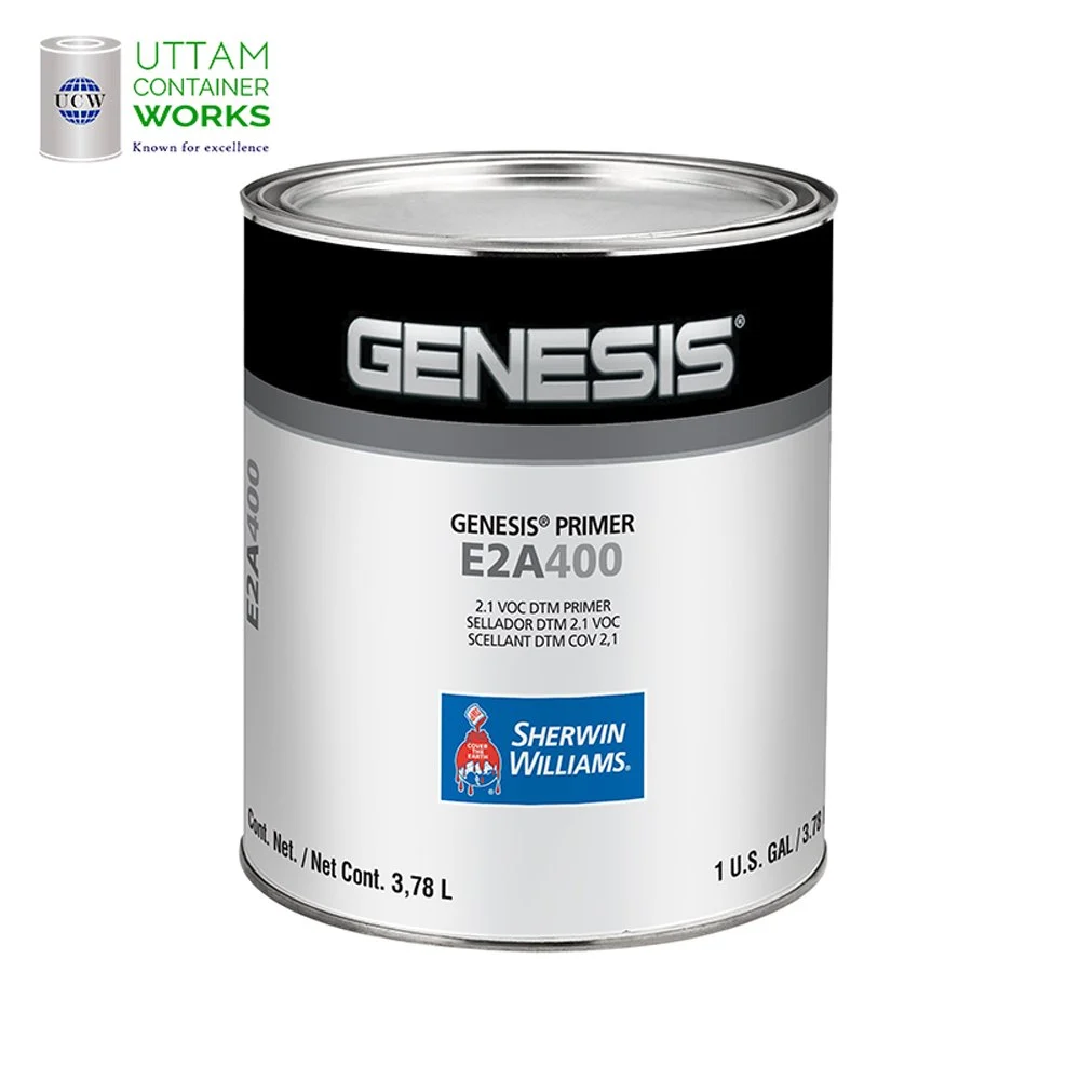 Printed Round Metal Tin Can Container, For Packaging Industry, Capacity : 4 Litre