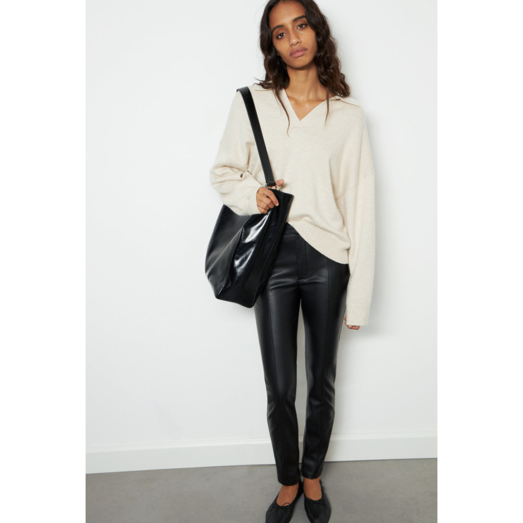 Faux Leather Leggings for Women, Stretchable Slim Fit, High Waist Comfort & Trendy Look