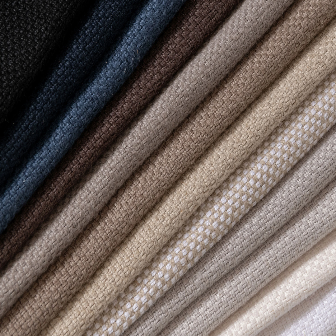 Basket Weave Linen Fabric Textured Textile Malaysia