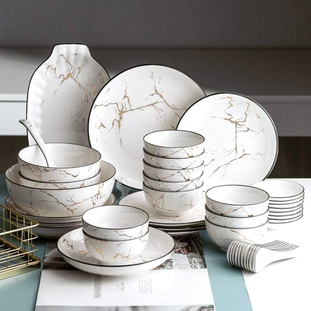 Porcelain Dinnerware Set for Refined Dining Elegance