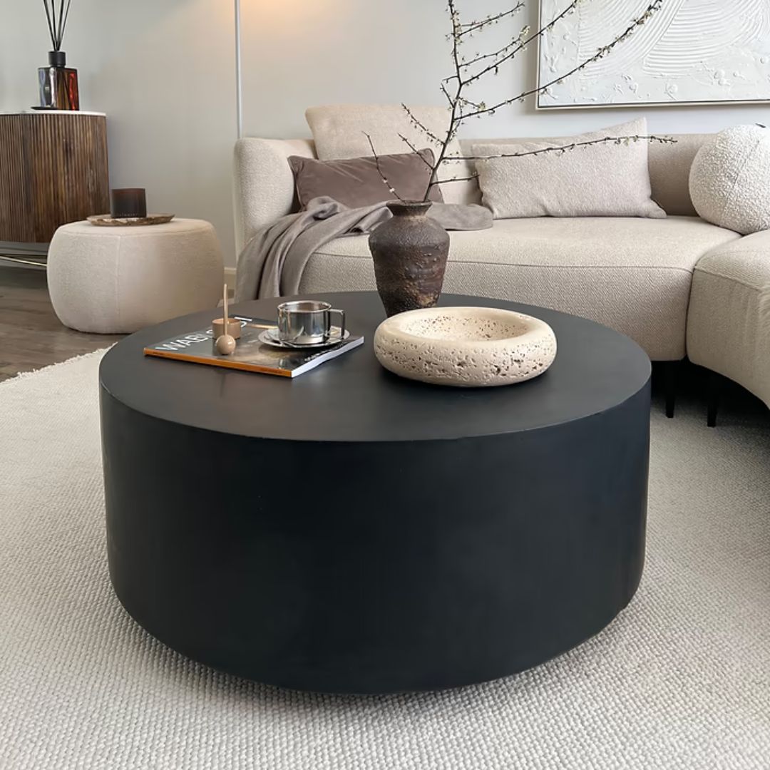 Angelo Onyx Round Coffee Table Modern Look UK