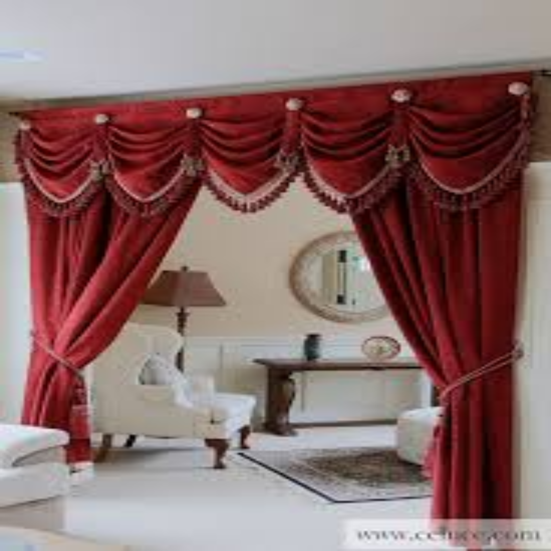 Swag Curtains Elegant Decorative Window Swag Drapes for Living Room Bedroom Classic Home Interior