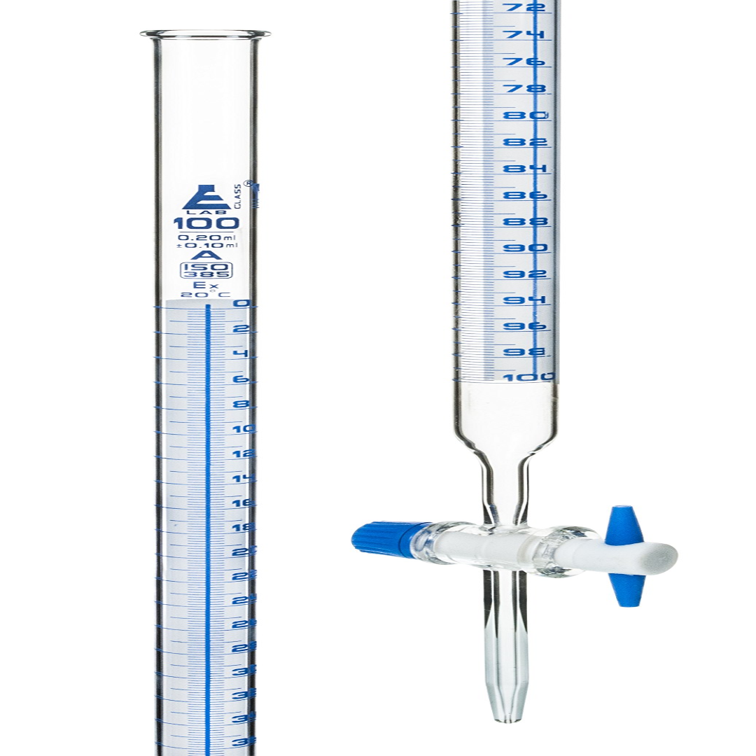 Glass Burettes For Accurate Laboratory Titrations