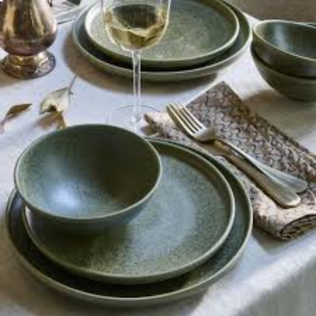 Stoneware Dinnerware Set for Rustic Charm and Everyday Use