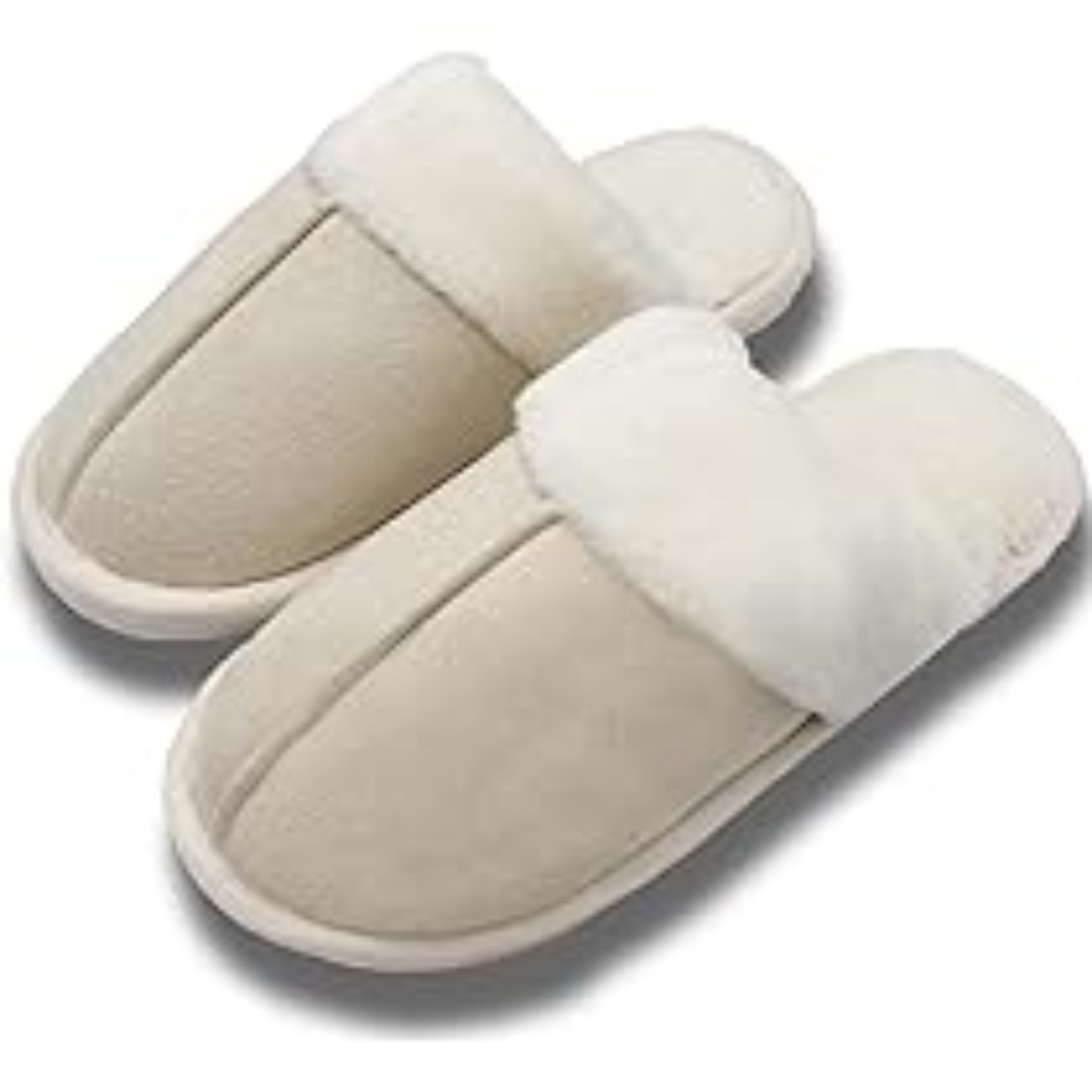 Women's Leather Slippers Cozy Indoor Footwear