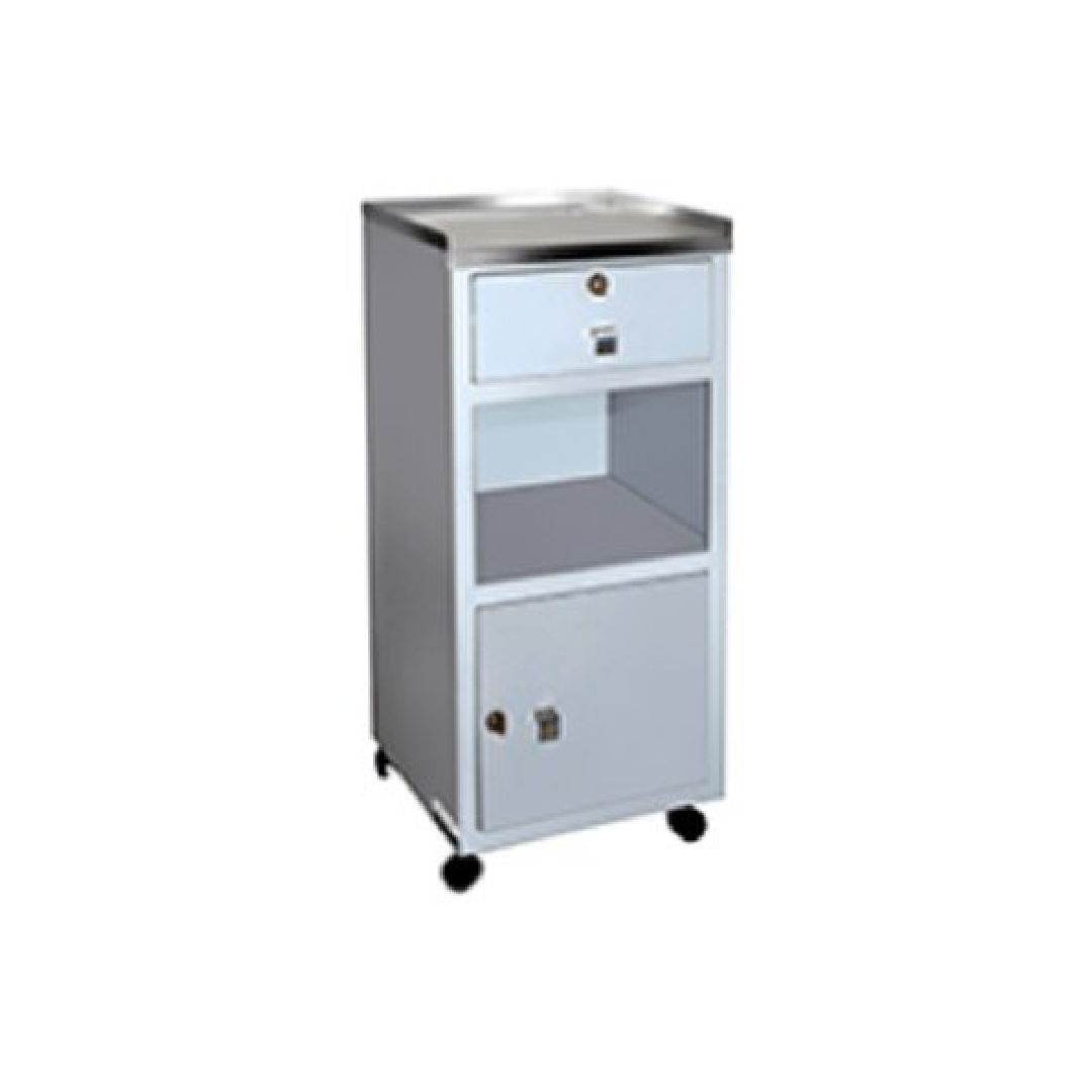 Silver Rectangular Hospital Bedside Cabinet, For Hospitals