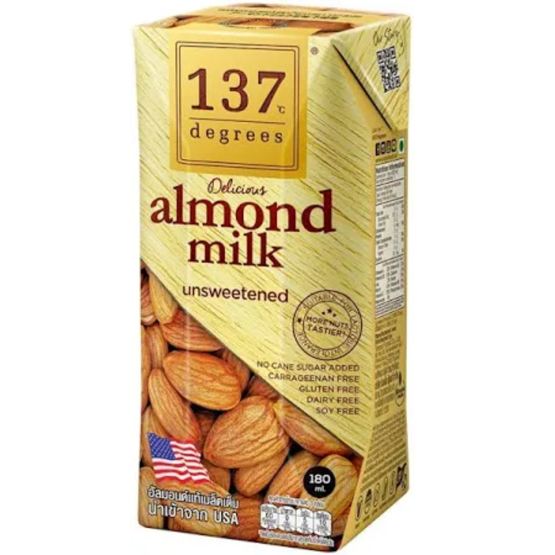 137 Degrees Almond Milk Unsweetened Distributor 180m