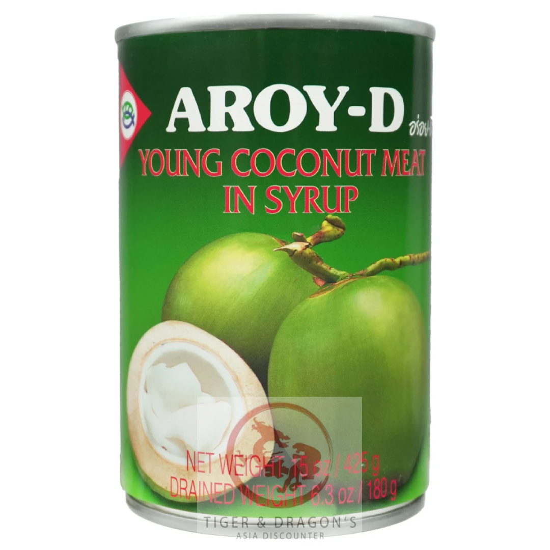 Aroy-D Young Coconut in Syrup 425g Tender Coconut Meat Sweet Asian Dessert Ingredient