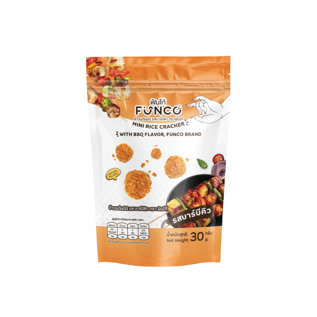 Funco BBQ Rice Cracker For Savory Crunchy Snacks