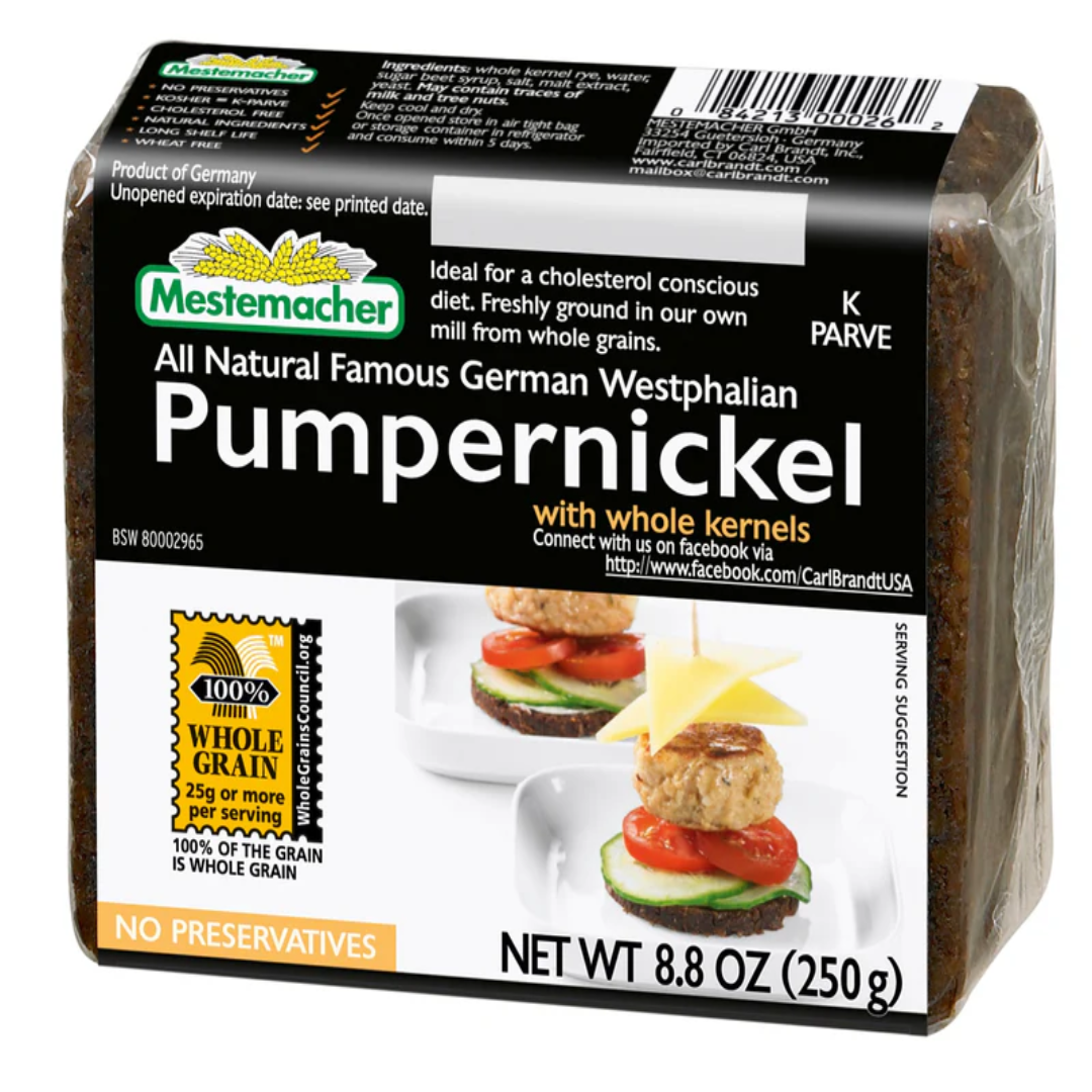 Mestemacher Westphalian Pumpernickel Bread Authentic German Whole Grain Fiber Rich