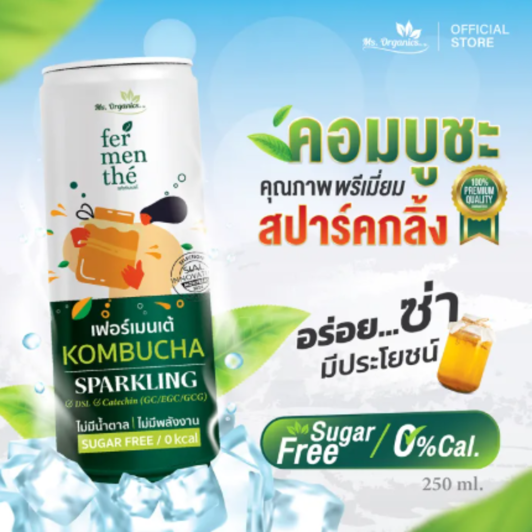 Fermente Kombucha Sparkling Tea Sugar Free Wholesale