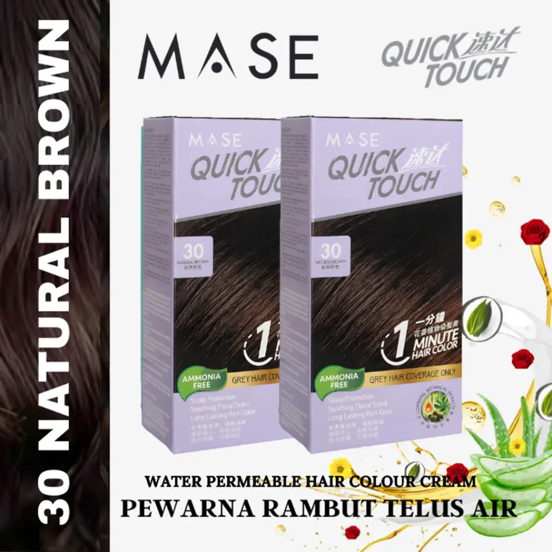 5-Min Hair Color Natural Brown 100% Grey Coverage Malaysia