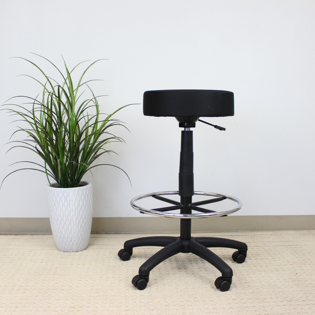 Adjustable Barstool Chair with Chrome Base for Modern Bars