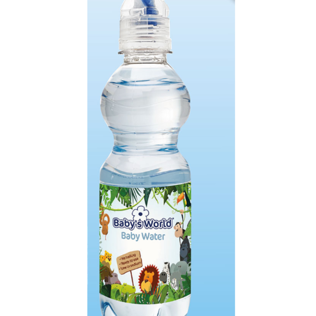 Baby World Babys Water 500ml Safe Pure Drinking Water for Infants Balanced Minerals Easy Bottle
