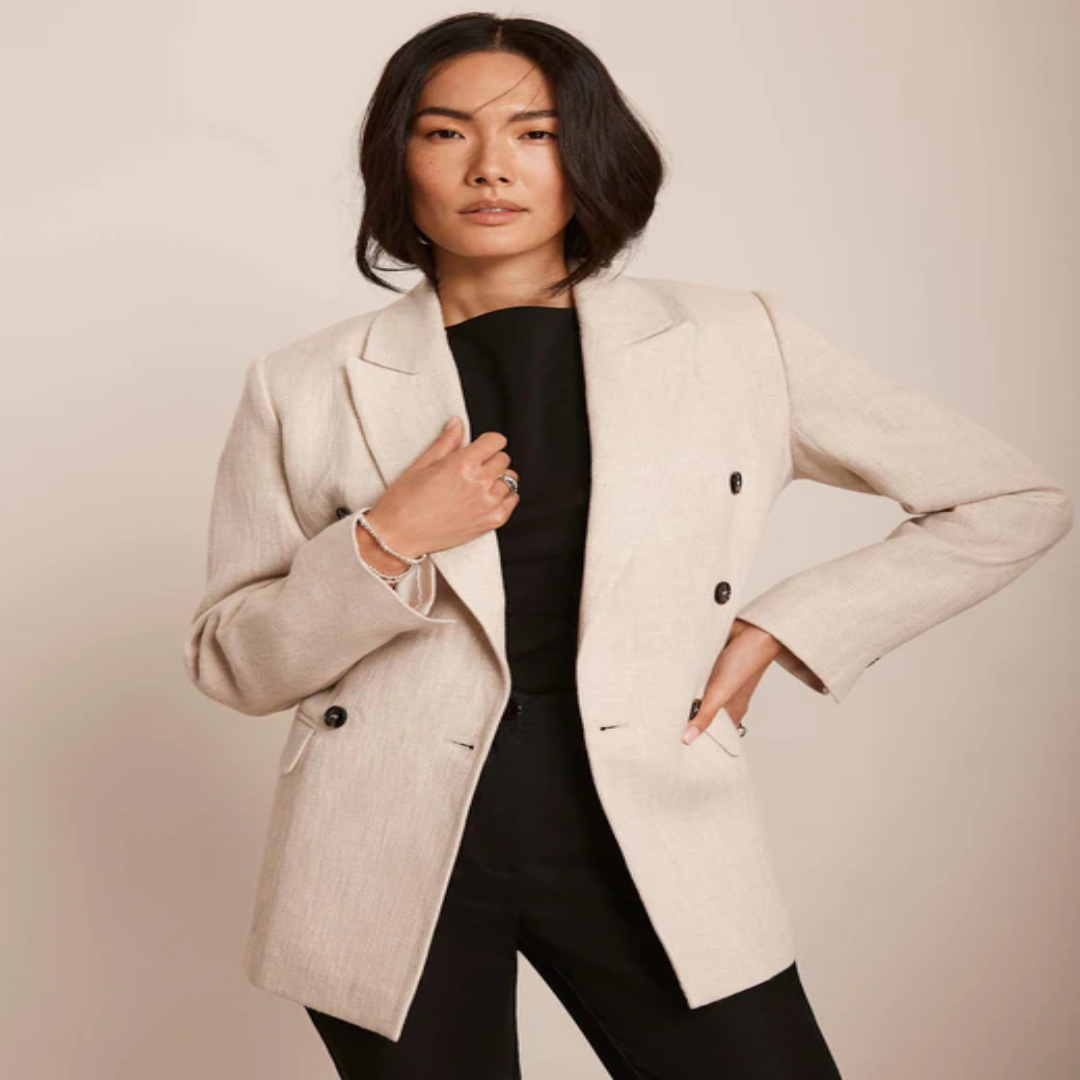 Double-Breasted Blazer Supplier – Neutral Tone Formalwear | United Kingdom