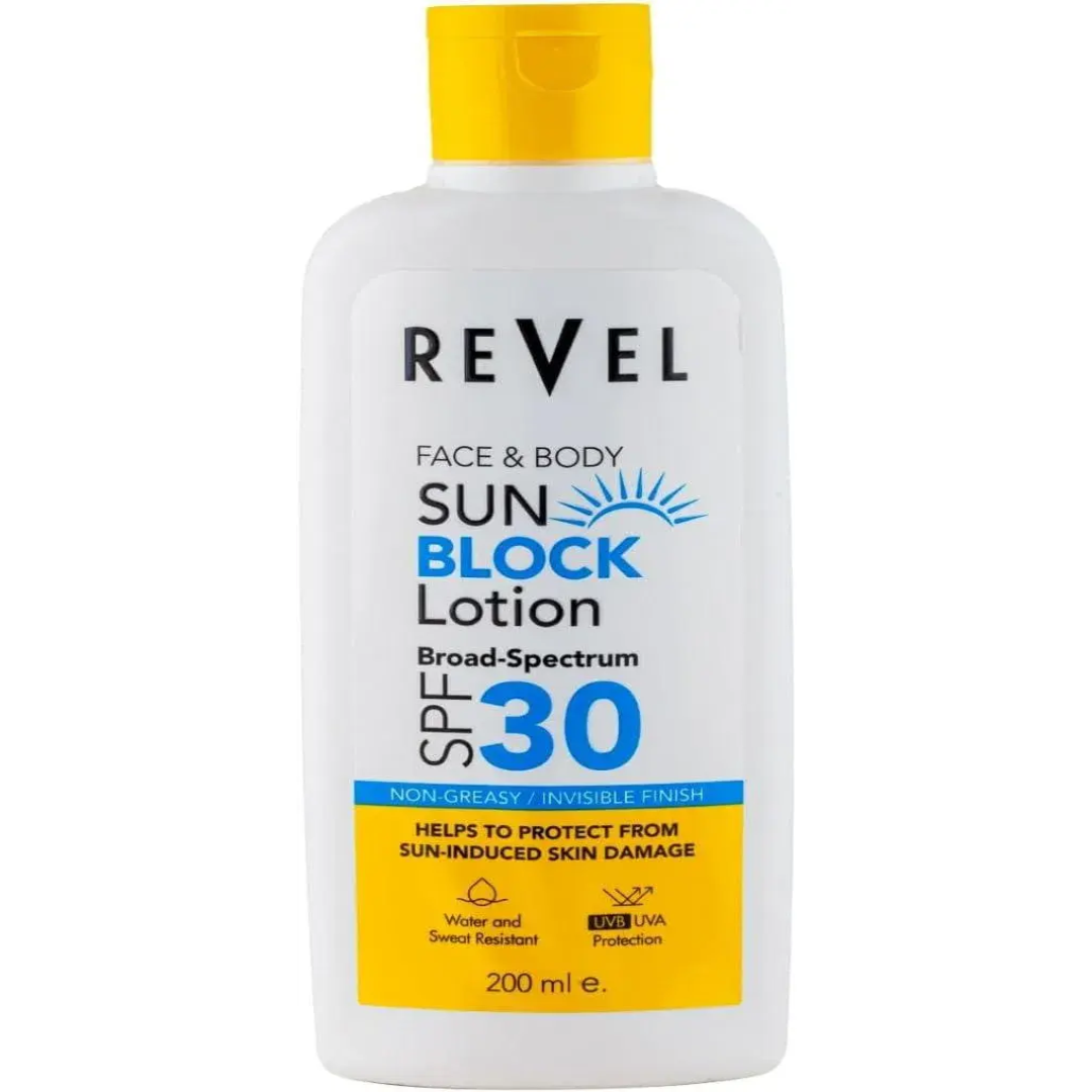 Best Sunscreen for Face – Revel Sun Block Lotion 200ML | Wholesale from UAE