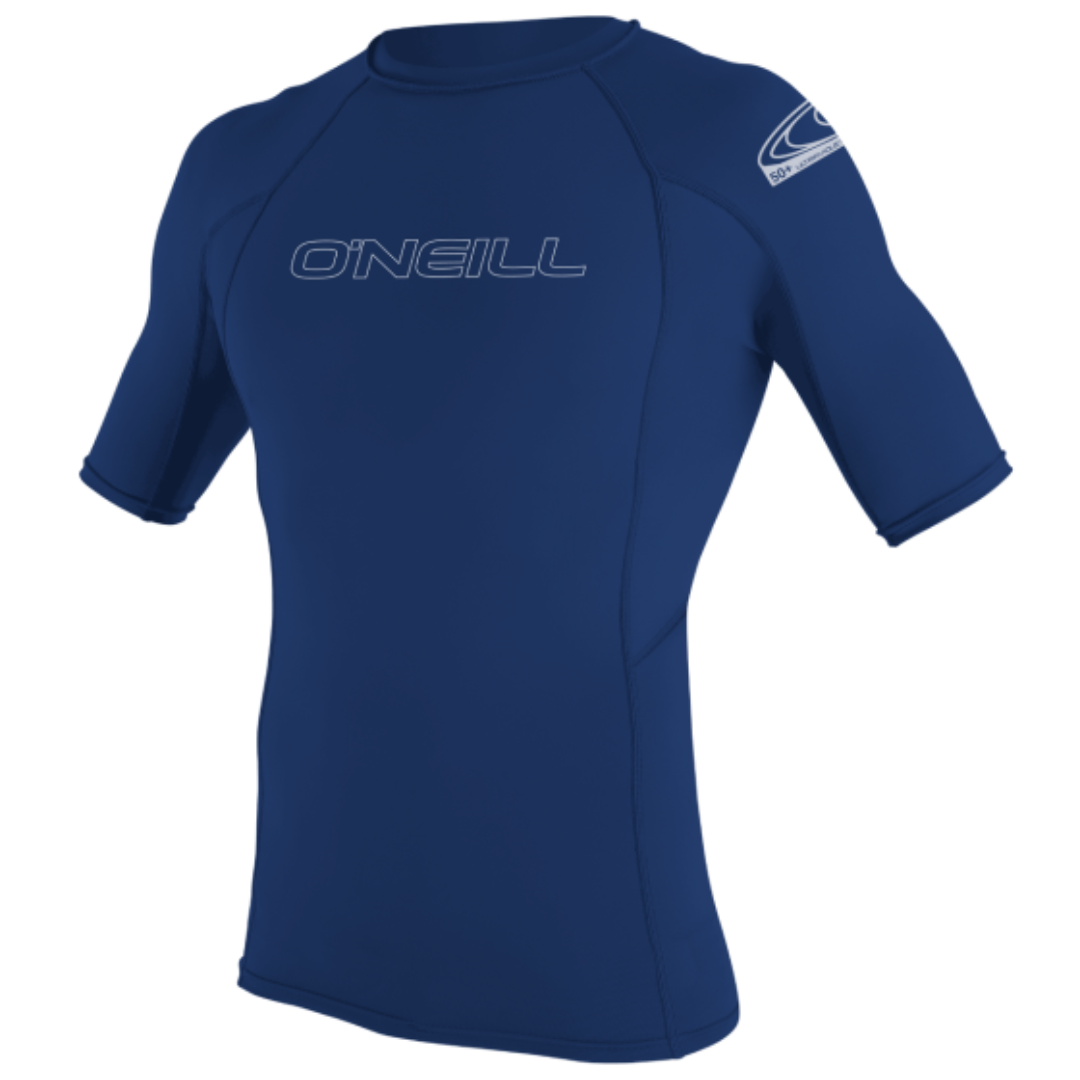 Men’s Navy Rash Guard Vest – Short Sleeve Swim Top | UK Swimwear Wholesale