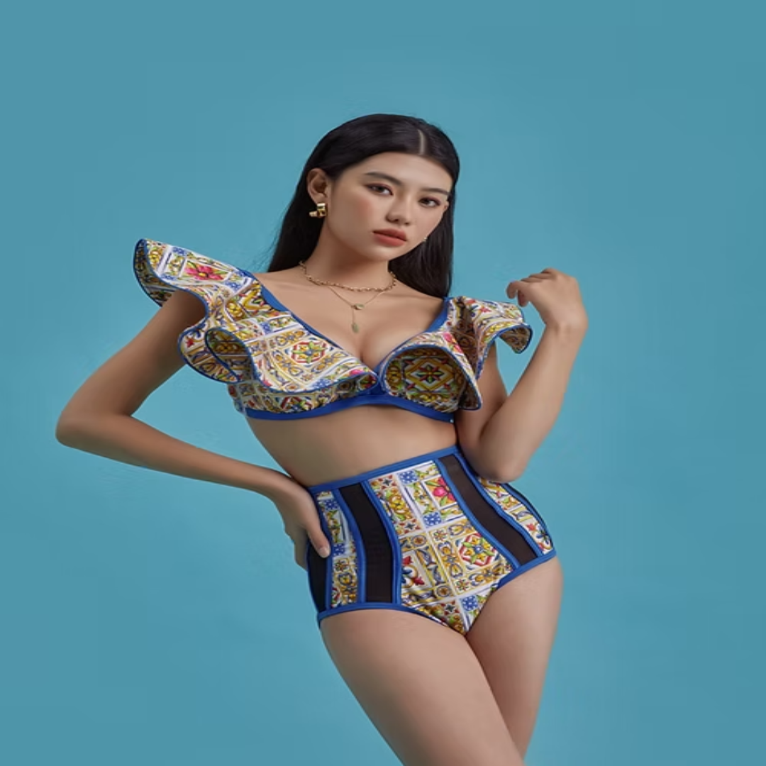 Angel High Waisted Bikini Set Beachwear Supplier Vietnam