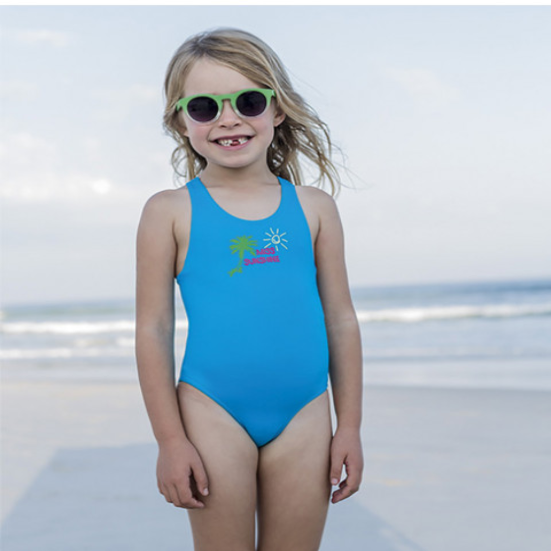 Baby Girl One Piece Blue Swimsuit Vietnam Swimwear